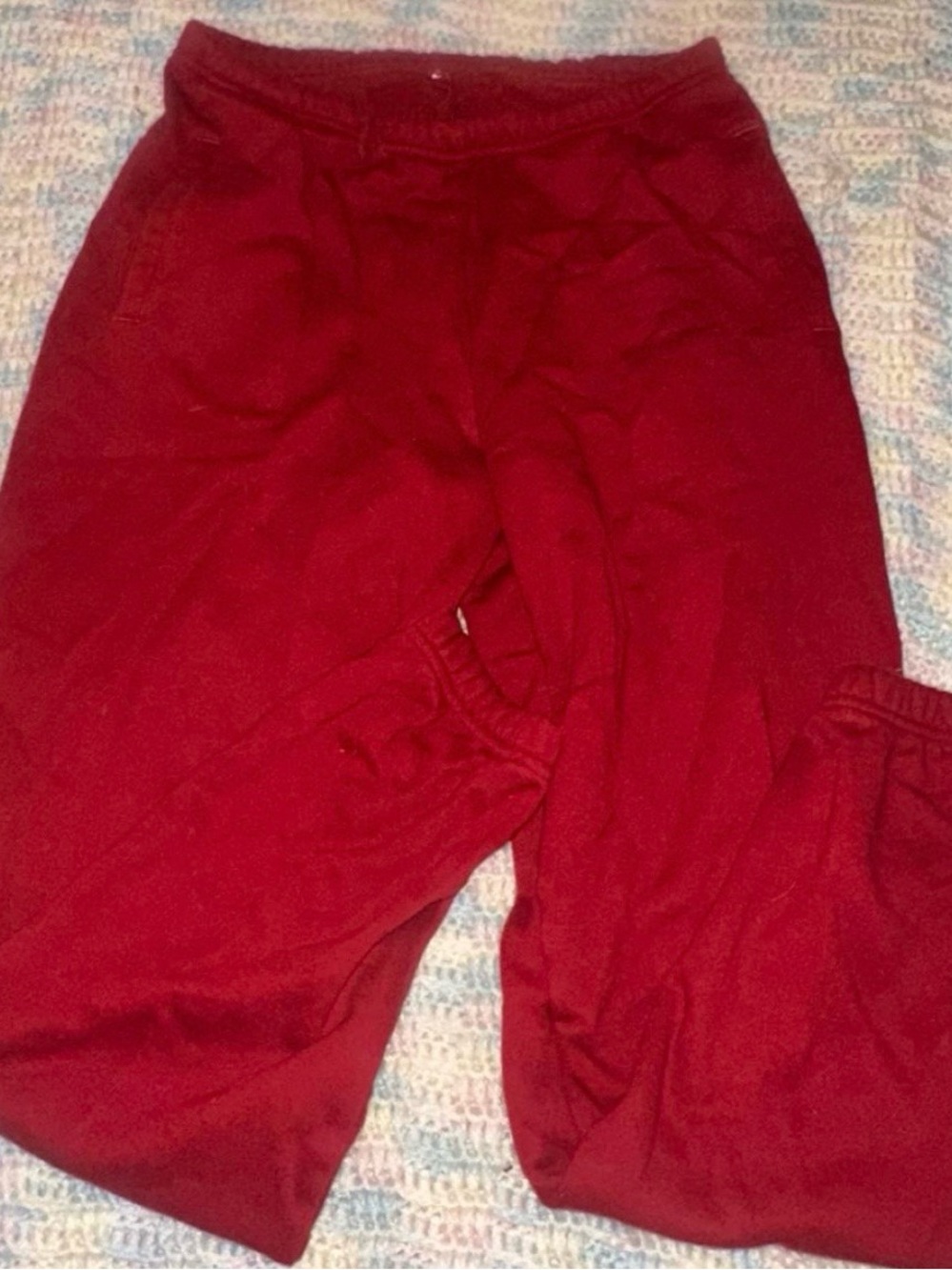SKIMS Burgundy Track Joggers